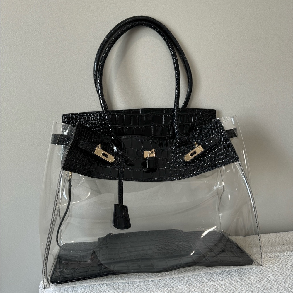 De Vesi Bag “De Tropicale 40” Croc Black, Beach Bag, Diaper Bag, Large Tote